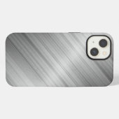 Brushed Metal Textur iPhone Hülle (Rückseite (Horizontal))