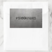 Brushed Metal Textur Rechteckiger Aufkleber (Tasche)