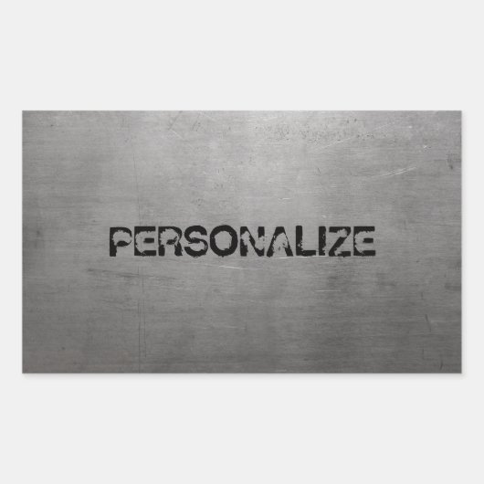 Brushed Metal Textur Rechteckiger Aufkleber (Vorderseite)