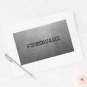 Brushed Metal Textur Rechteckiger Aufkleber (Umschlag)