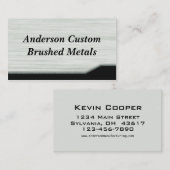 Brushed Metal Visitenkarte (Vorne/Hinten)