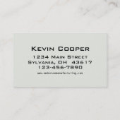 Brushed Metal Visitenkarte (Rückseite)