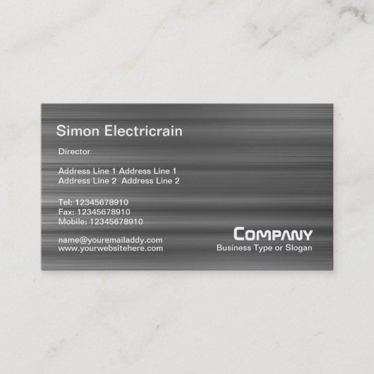 Brushed Metal Visitenkarte (Vorderseite)