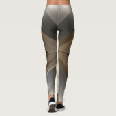 Brushed Metallic Geometric Diamond Pattern Leggings (Rückseite)