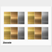 Brushed Metals Rechteckiger Aufkleber (Blatt)