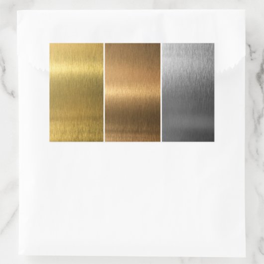 Brushed Metals Rechteckiger Aufkleber (Tasche)