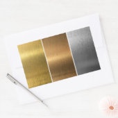 Brushed Metals Rechteckiger Aufkleber (Umschlag)