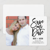 BRUSHED MODERNE Save the Date Card (Vorne/Hinten)