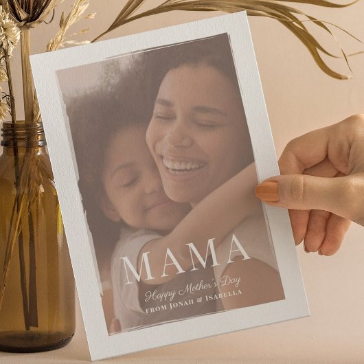 Brushed Overlay Mama Mother's Day Card Karte