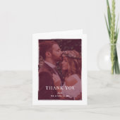 Brushed Overlay Wedding Vielen Dank Dankeskarte (Vorderseite)