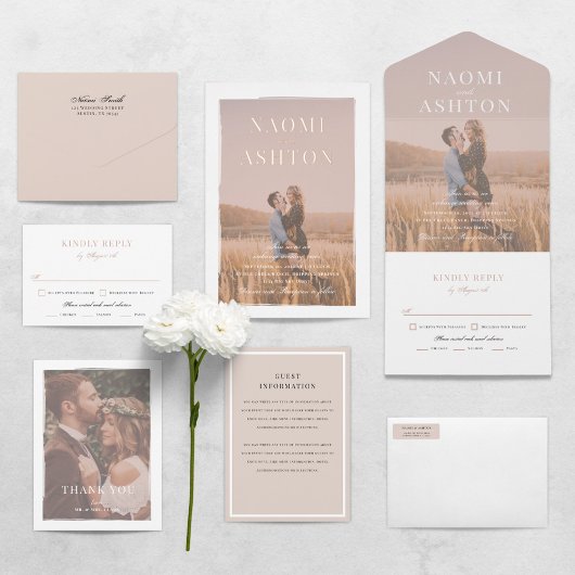 Brushed Overlay Wedding Vielen Dank Dankeskarte