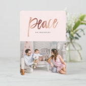 Brushed Peace Feiertagskarte (Stehend Vorderseite)