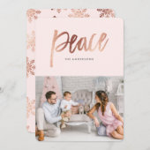 Brushed Peace Feiertagskarte (Vorne/Hinten)