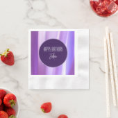 Brushed Petals Lavender Paper Napkin | Elegant Flo Serviette (Beispiel)