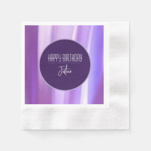 Brushed Petals Lavender Paper Napkin Elegant Flo Serviette