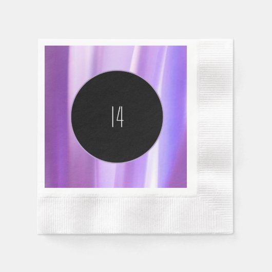 Brushed Petals Lavender Paper Napkin | Elegant Flo Serviette (Vorderseite)