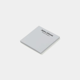 Brushed Silver Retro Bold Serif Desk Name Plate Post-it Klebezettel