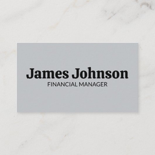 Brushed Silver Retro Bold Serif Desk Name Plate Terminkarte (Rückseite)