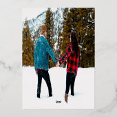 Brushed Silvester-Party Folieneinladung (Rückseite)