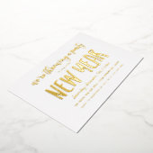 Brushed Silvester-Party Folieneinladung (Gedreht)