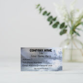 BRUSHED STAEL Metal-look Business Cards Visitenkarte (Stehend Vorderseite)