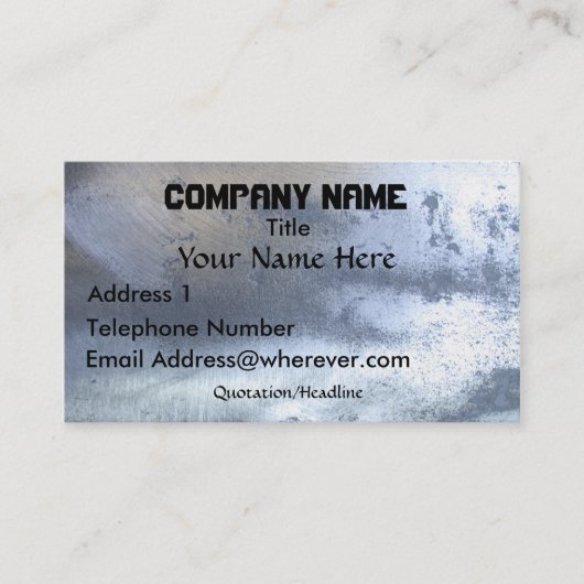 BRUSHED STAEL Metal-look Business Cards Visitenkarte (Vorderseite)