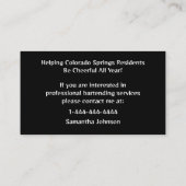 Brushed Steel Event Bartender Business Card Visitenkarte (Rückseite)