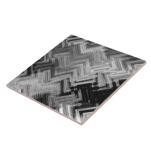 Brushed Steel Large Keramik Tile von C.L.Braun Fliese (Seite)