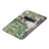 Brushed Wedding Danke Foto Magnet (Linke Seite)