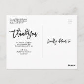 Brushed Wedding Danke Postcard Postkarte (Rückseite)