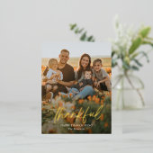 Brushful Foil Foto Erntedank Postkarte (Stehend vorne)