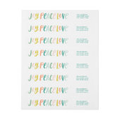 Brushhub Joy Peace Liebe Wraparound Labels (Bogen)