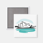 Brushhub Sydney Zielort Magnet (Vorderseite/Rückseite)