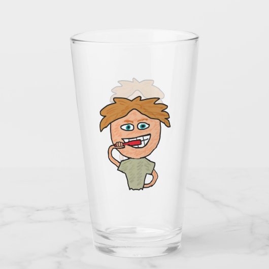 Brushing Teeth Glas (Vorderseite)