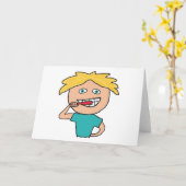 Brushing Teeth Karte (Gelbe Blume)