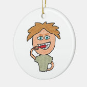 Brushing Teeth Keramik Ornament (Links)