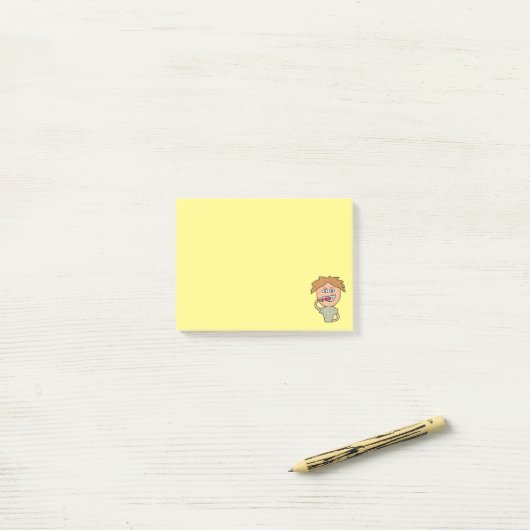 Brushing Teeth Post-it Klebezettel (Auf Schreibtisch)