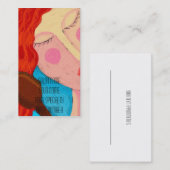 Brushing your Hair Stylist Business Card Terminkarte (Vorne/Hinten)