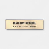 Brushlight Gold Look Office Türschild (Vorderseite )