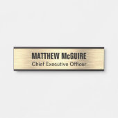 Brushlight Gold Look Office Türschild (Vorderseite )