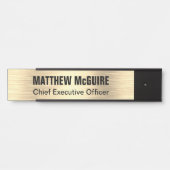 Brushlight Gold Look Office Türschild (Vorderseite )