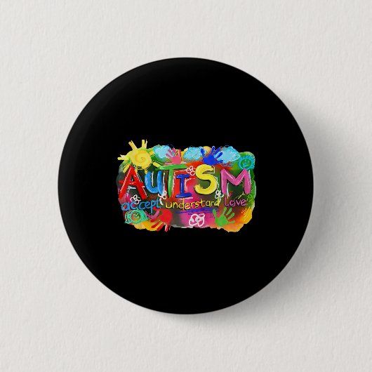 Brushstroke Autismus Awareness Accept Understand L Button (Vorderseite)
