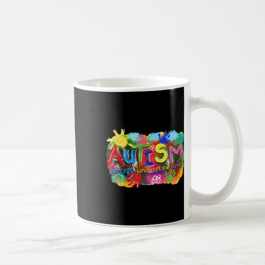 Brushstroke Autismus Awareness Accept Understand L Kaffeetasse (Rechts)