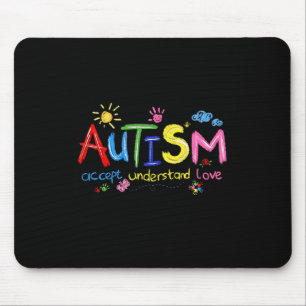 Brushstroke Autismus Awareness Accept Understand L Mousepad