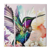 Brushstroke Bird Art Fliese (Vorderseite)