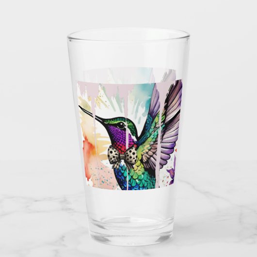 Brushstroke Bird Art Glas (Rückseite)