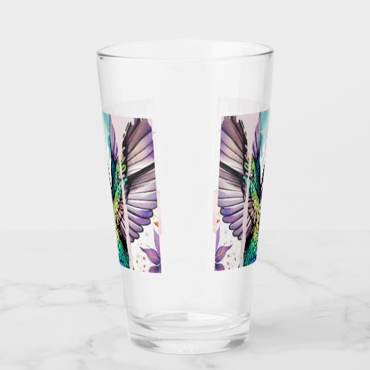 Brushstroke Bird Art Glas (Rechts)