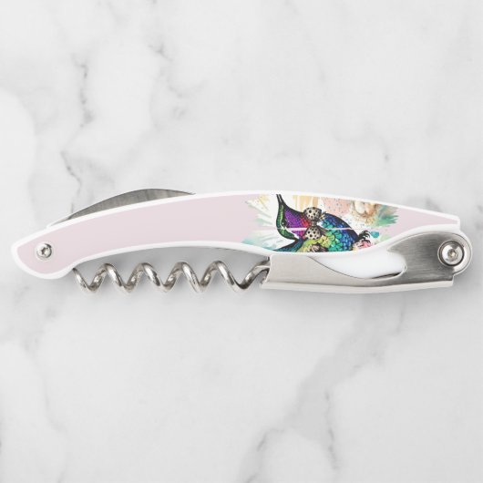 Brushstroke Bird Art Kellnermesser (Rückseite)