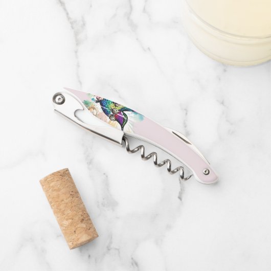 Brushstroke Bird Art Kellnermesser (Vorderseite)