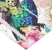 Brushstroke Bird Art Kurzer Tischläufer (Ecke)